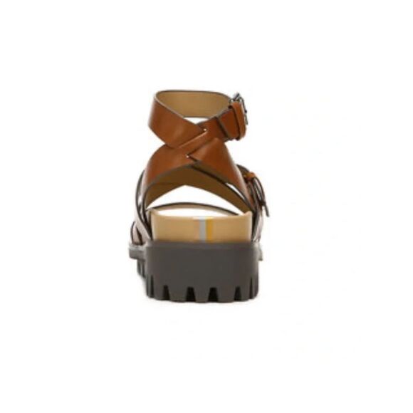 NWT SAM EDELMAN Womens Brown 1-1/2" Platform Eleanora Gladiator Sandles 5 M - Picture 2 of 5